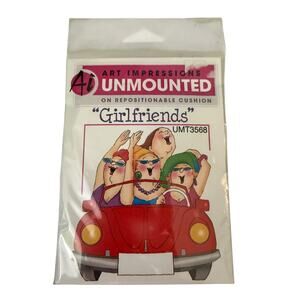 Art Impressions Girlfriends UMT3568 Unmounted Rubber Stamp